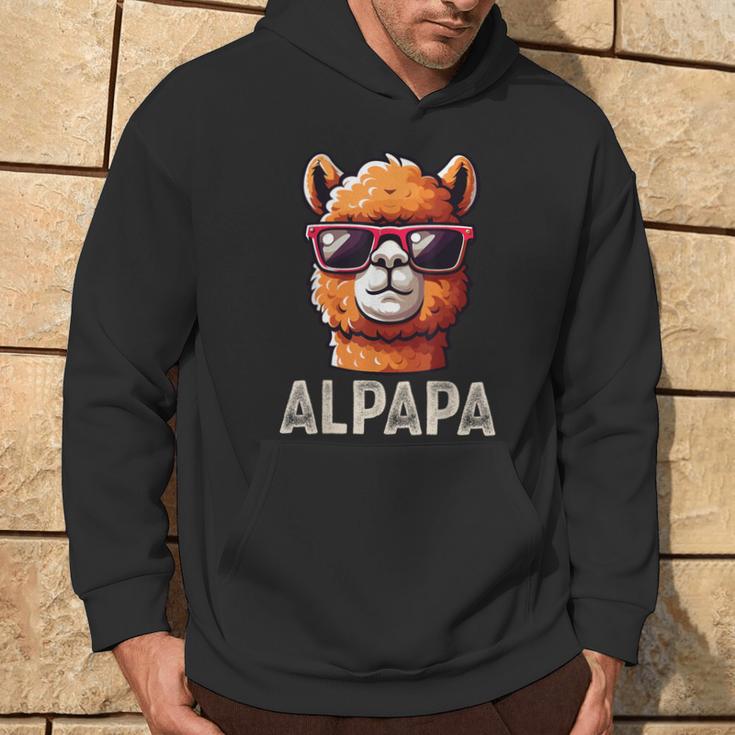 Alpapa Alpaka Lamaatertagsgeschenk Papa Spruchatertag Kapuzenpullover Lebensstil