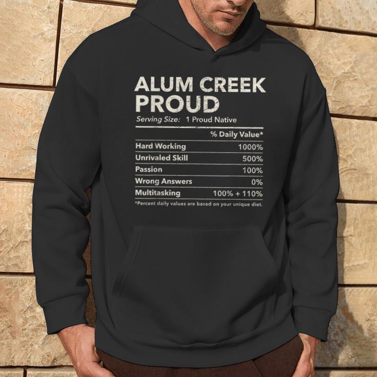 Alum Creek West Virginia Proud Nutrition Facts Hoodie Lifestyle