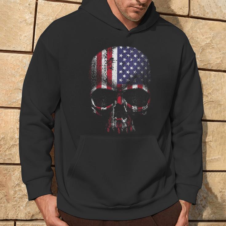 American Flag Usa Us Skull Kapuzenpullover Lebensstil