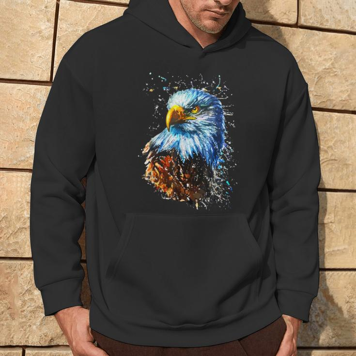 Amerikanischer Adler Handgemalter Adler Hoodie Lebensstil
