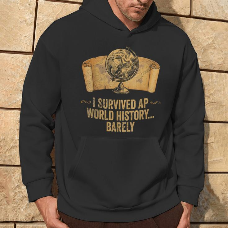 Ap History Student I Survived Ap World History Barely Hoodie Lifestyle