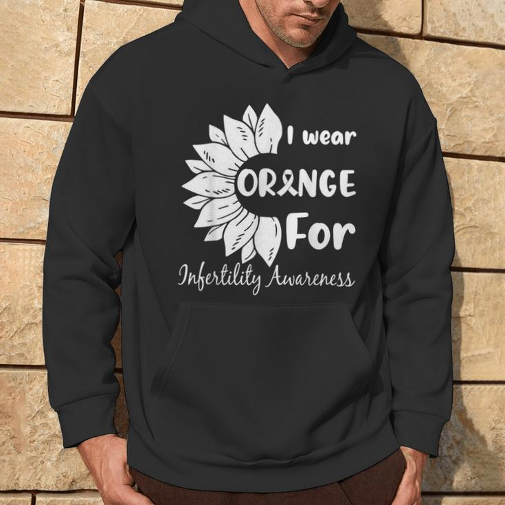In April We Wear Orange Infertility Awareness Sunflower Hoodie Lifestyle