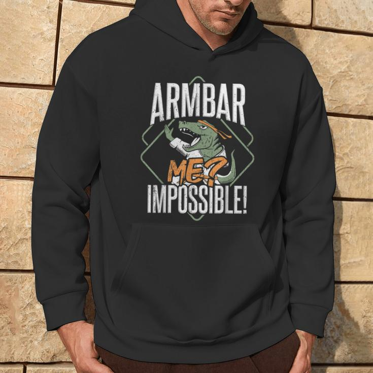 Armbar Me Impossible Strong Dinosaur Hoodie Lifestyle