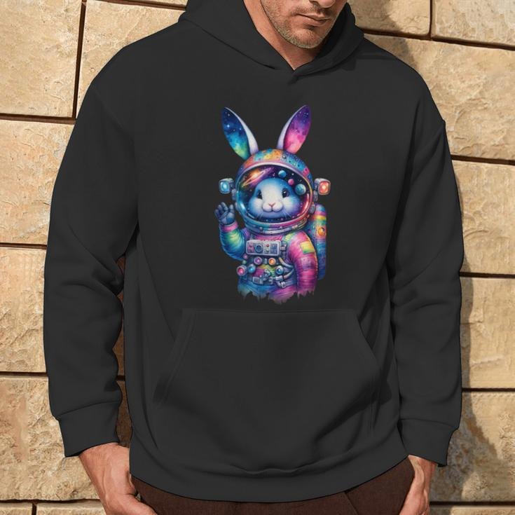 Astronaut Bunny Easter Day Rabbit Usa Outer Space Hoodie Lifestyle