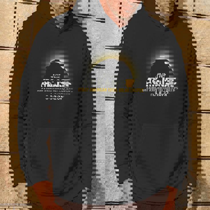 Atkins Ar Arkansas Total Solar Eclipse 2024 Hoodie Lifestyle
