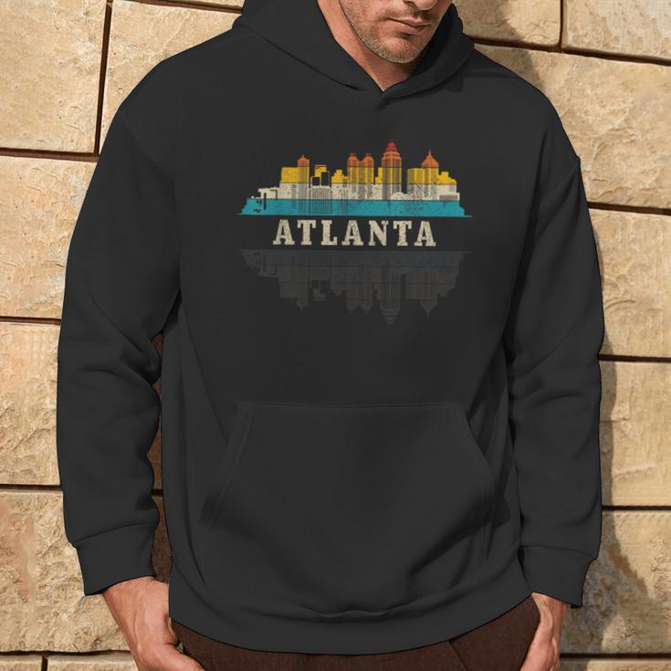 Atlanta Skyline Georgia Atl Vintage Pride Retro Hoodie Lifestyle