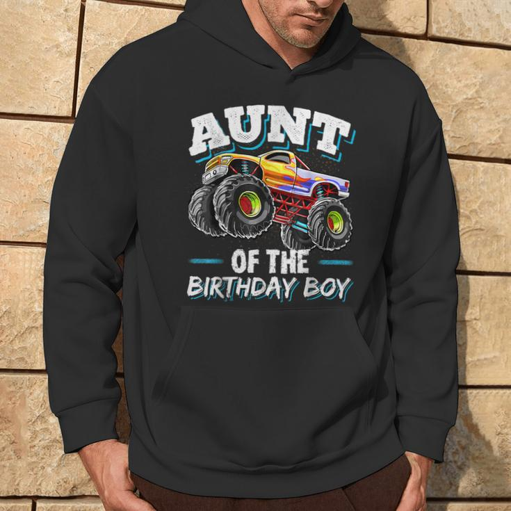Aunt Of The Birthday Boy Monster Truck Birthday Party Hoodie Lifestyle