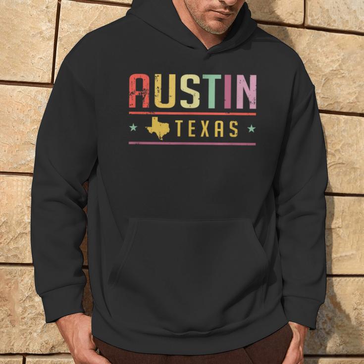 Austin Texas Souvenir Retro Austin Texas Hoodie Lifestyle