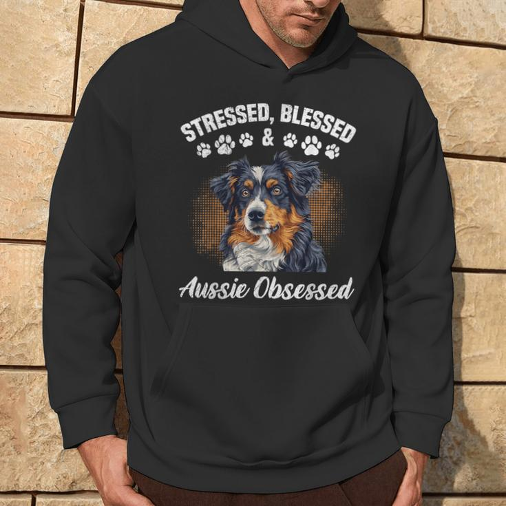 Australian Shepherd Stressed Blessed Aussie Lustig Besitzer Hoodie Lebensstil