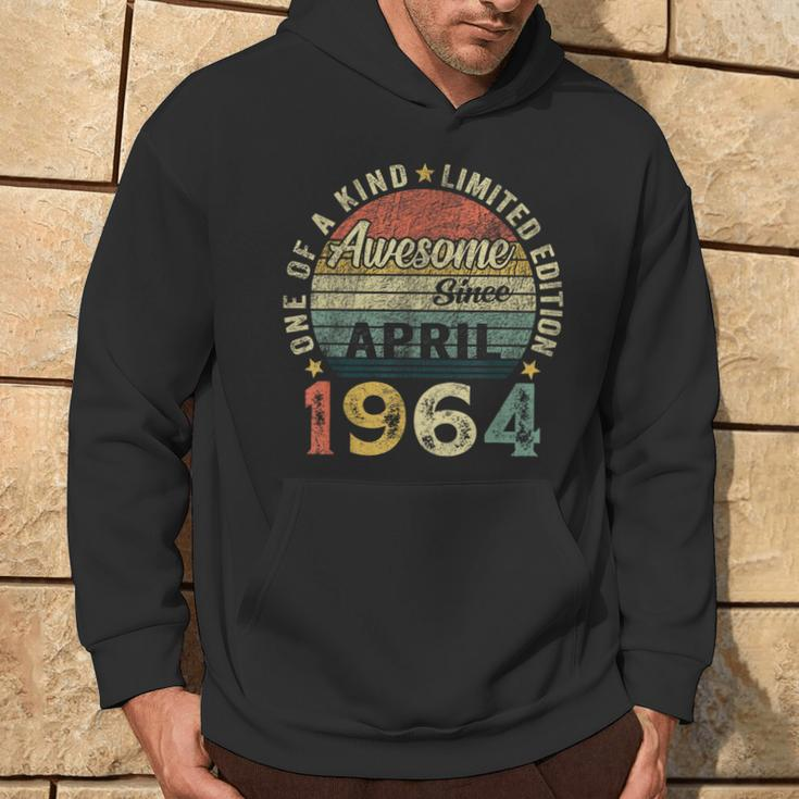 Awesome Since April 1964 Vintage 60Th Birthday Dad Hoodie Lifestyle