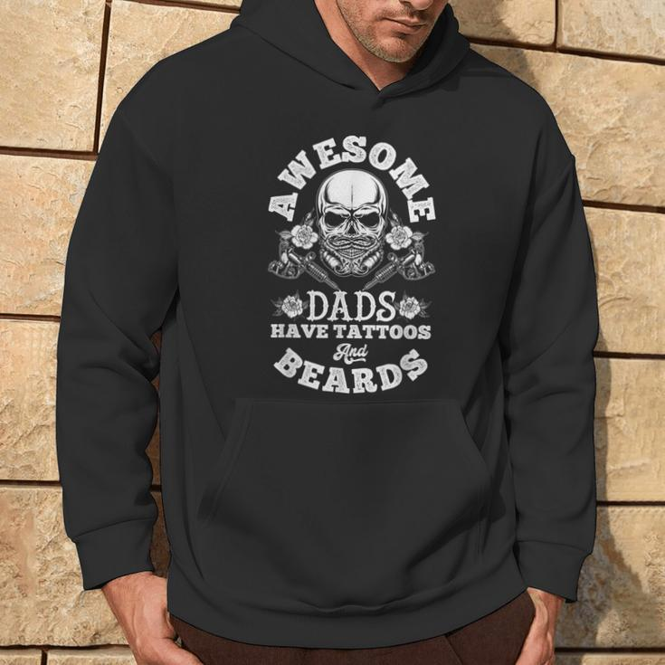 Awesome Dads Have Tattoos And Beards For Dad Hoodie Lifestyle