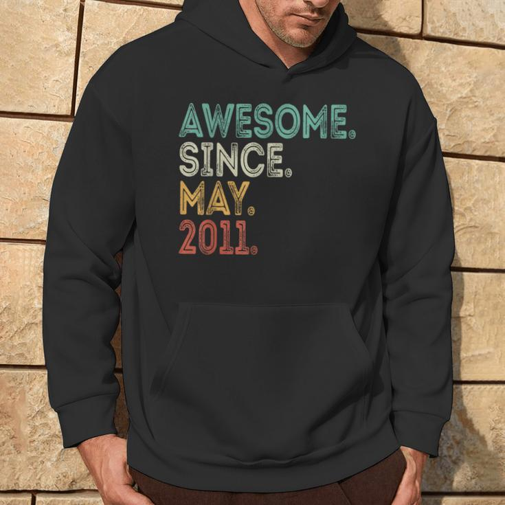 Awesome Since May 2011 13Th Birthday Boy 13 Years Old Hoodie Lifestyle