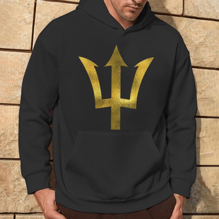 BajanBarbados Est 1966 Gold Trident Hoodie Lifestyle