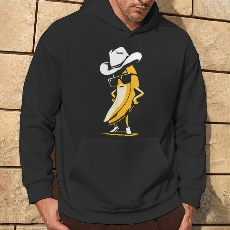 Banana Cowboy Cowgirl Country Western Novelty Banana Hoodie Lifestyle