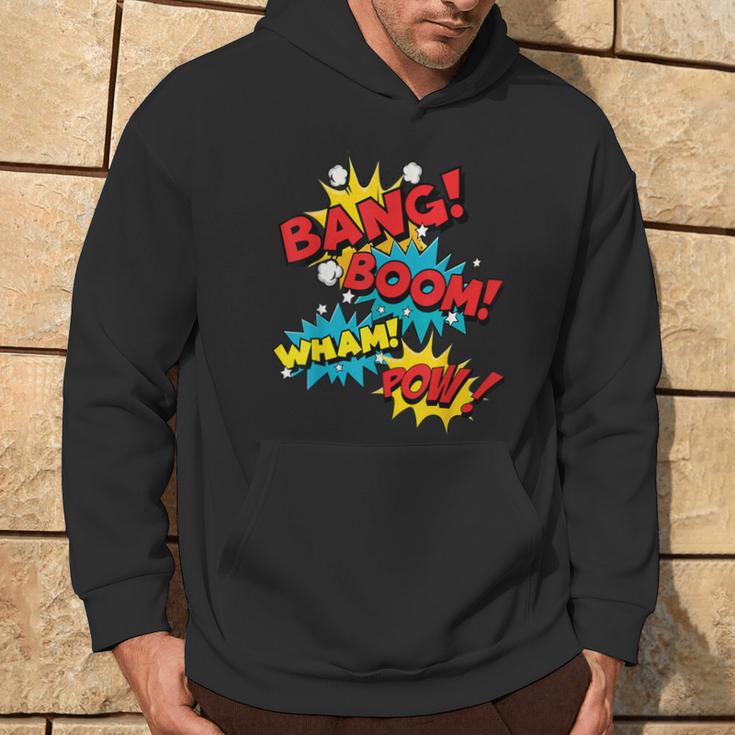 Bang Boom Pow Wham Comic Bubbles Hoodie Lifestyle