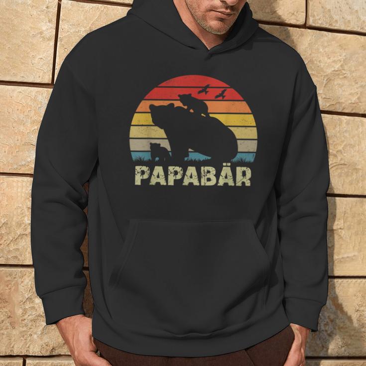 Bär Papaatertag Retro Papa Bär Kapuzenpullover Lebensstil