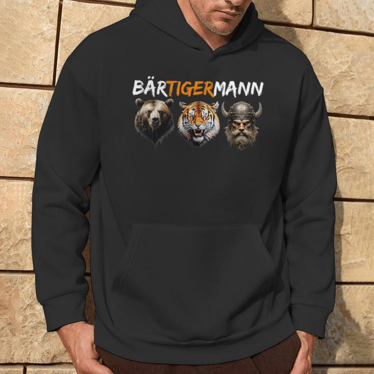 Bärtigermann Bear Tiger Mann Viking Fan Word Game Hoodie Lebensstil