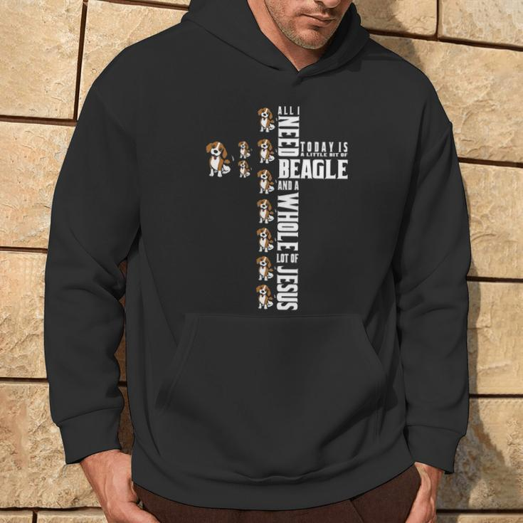 Beagle All I Need Today Is Beagle And Jesus Hoodie Lifestyle