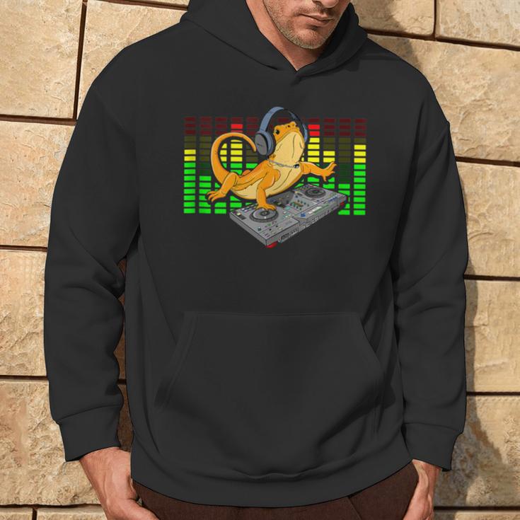 Bearded Dragon Dj Sound Tech Headphone Music Lizard Hoodie Lifestyle