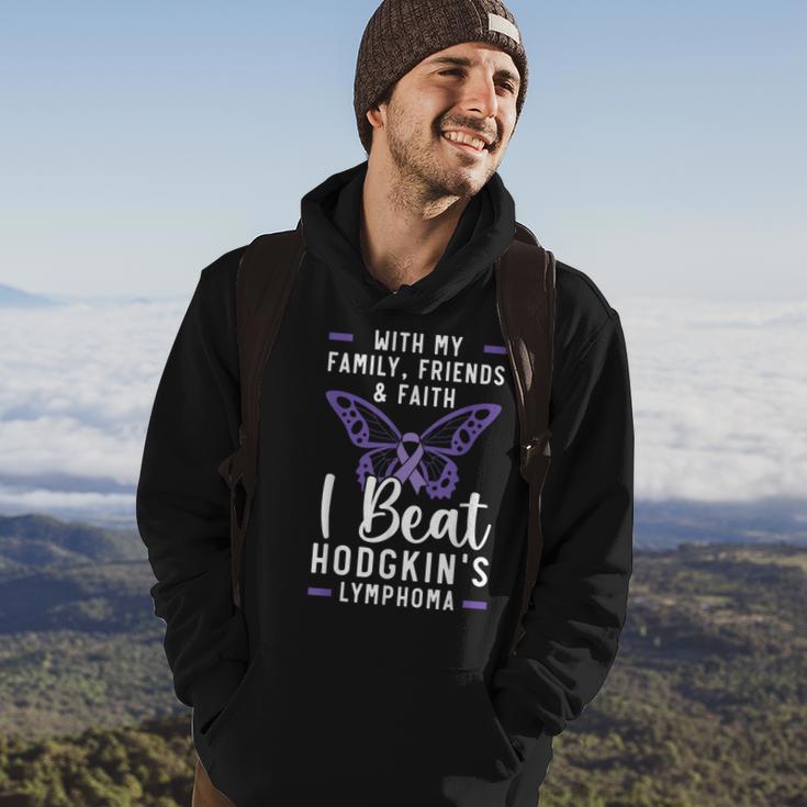 I Beat Hodgkin's Lymphoma Survivor Lymphoma Cancer Hoodie Lifestyle