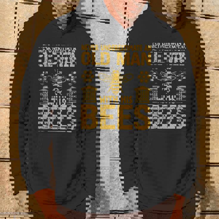 Beekeeping Never Underestimate An Old Man With His Bees Hoodie Lifestyle