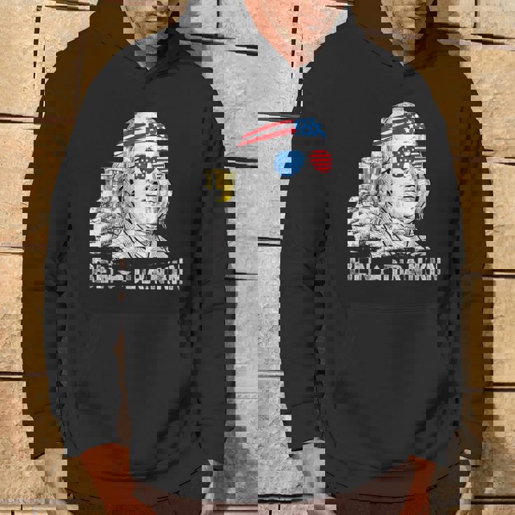Ben Drankin Benjamin Franklin Drinking Beer 4Th Of July Hoodie Lifestyle