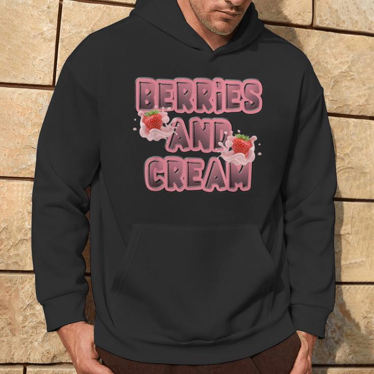 Berries And Cream Strawberries And Cream Berrys And Cream Hoodie Lifestyle