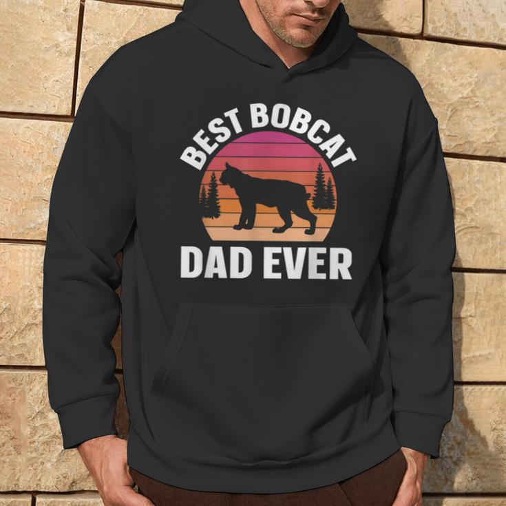 Best Bobcat Dad Retro Animal Lover Hoodie Lifestyle