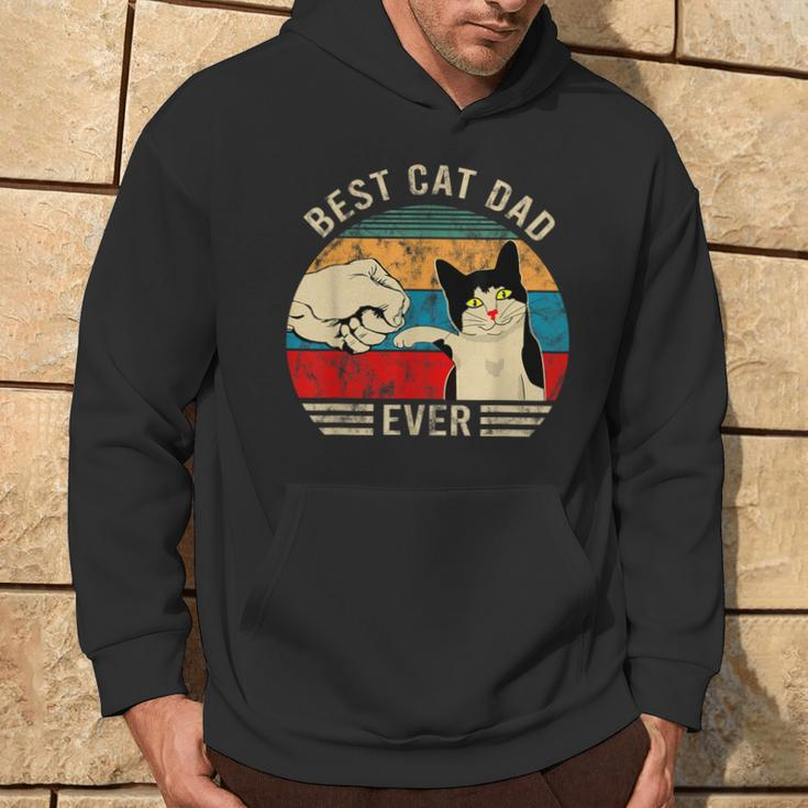 Best Cat Dad Ever Bump Vintage Graphic Hoodie Lifestyle