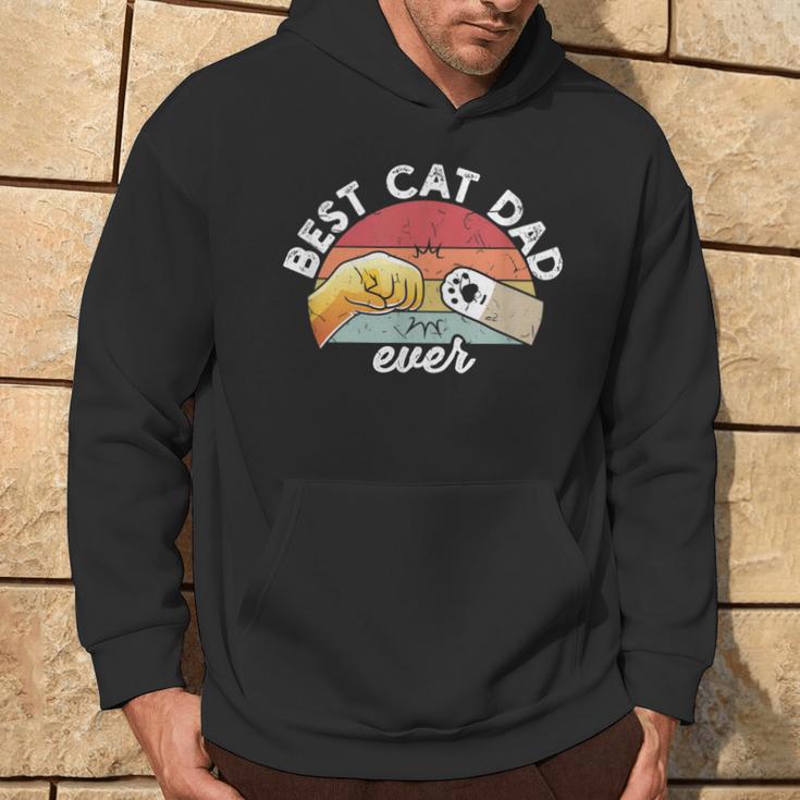 Best Cat Dad Ever Retro Kitten Cat Dad Kapuzenpullover Lebensstil