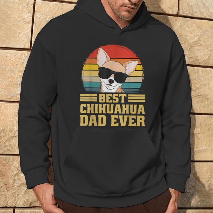 Best Chihuahua Dog Puppy Retro Dad Dad Dad Man Kapuzenpullover Lebensstil