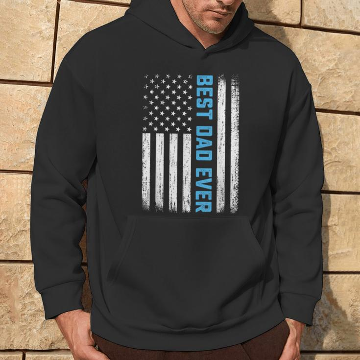 Best Dad Ever Usa Flag 4Th Of July Fathers Day Hoodie Lifestyle