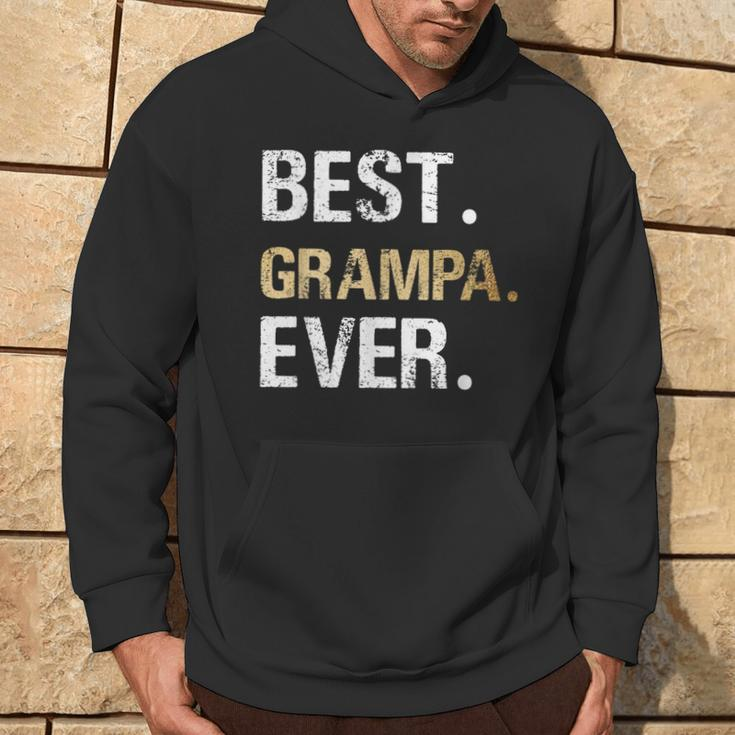 Best Grampa Graphic Grampa From Granddaughter Grandson Hoodie Lifestyle
