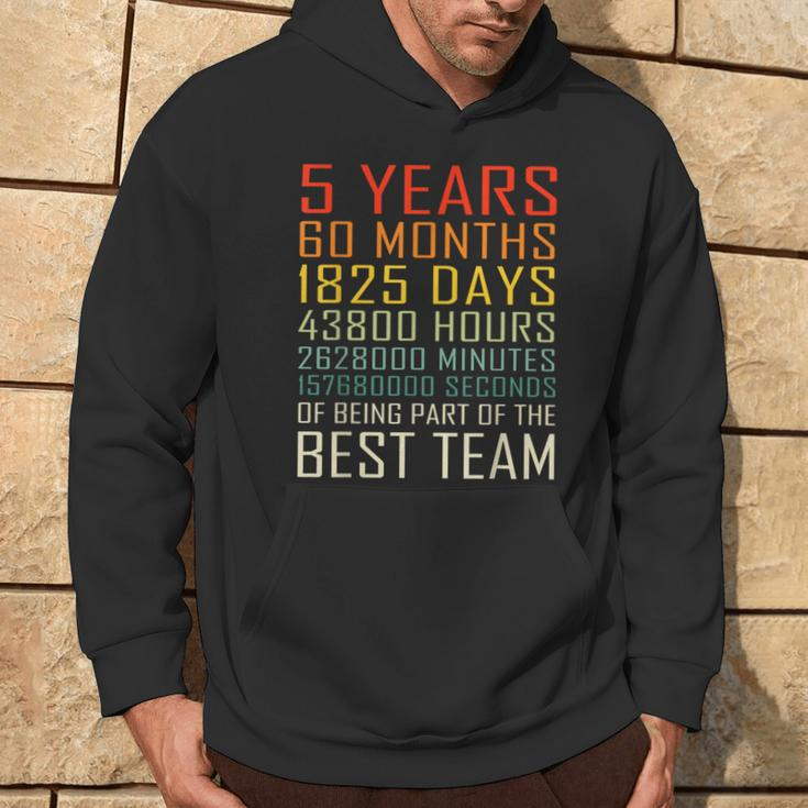 Best Team Vintage Work Anniversary 5 Years Employee Hoodie Lifestyle