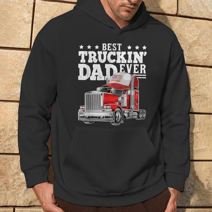 The Best Trucker Dad Of All Time Father's Day Hoodie Lifestyle