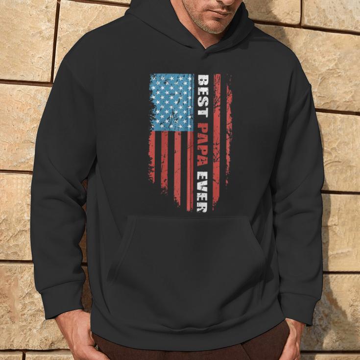 Beste Papa Jemals Süßeste Amerikanische Flagge Kapuzenjacke Kapuzenpullover Lebensstil