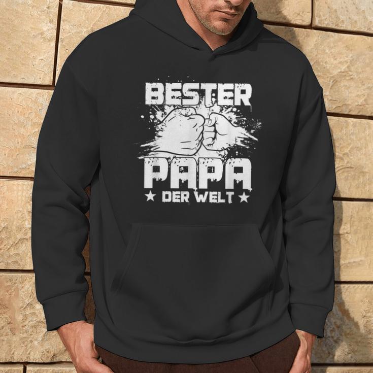 Bester Papa Der Welt Fist Greeting Kapuzenpullover Lebensstil