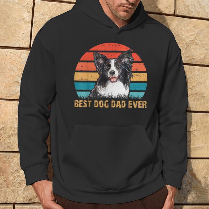 Besthund Papa Allzeit Best Dog Papa Alltimesintage Border Collie Kapuzenpullover Lebensstil