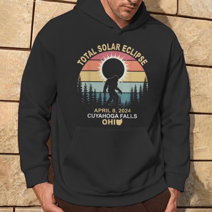 Bigfoot Cuyahoga Falls Ohio Total Solar Eclipse 2024 Hoodie Lifestyle