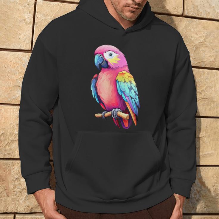 Bird Colourful Parrot Blue Hoodie Lebensstil