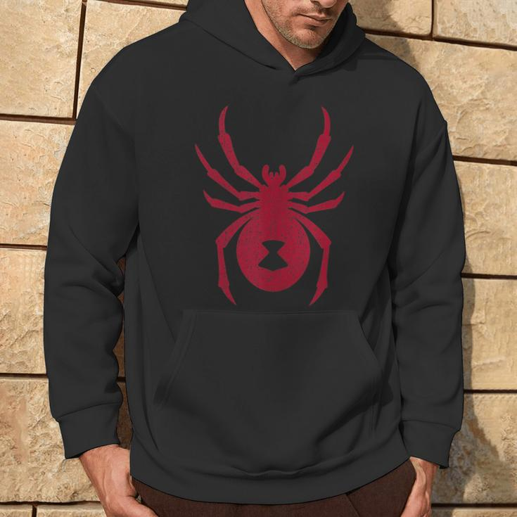 Black Widow Spider Distressed Graphic Hoodie Lifestyle