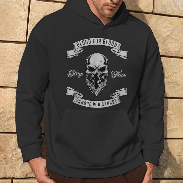 Blood For Blood Sangre Por Sangre Skull Bandana Hoodie Lebensstil