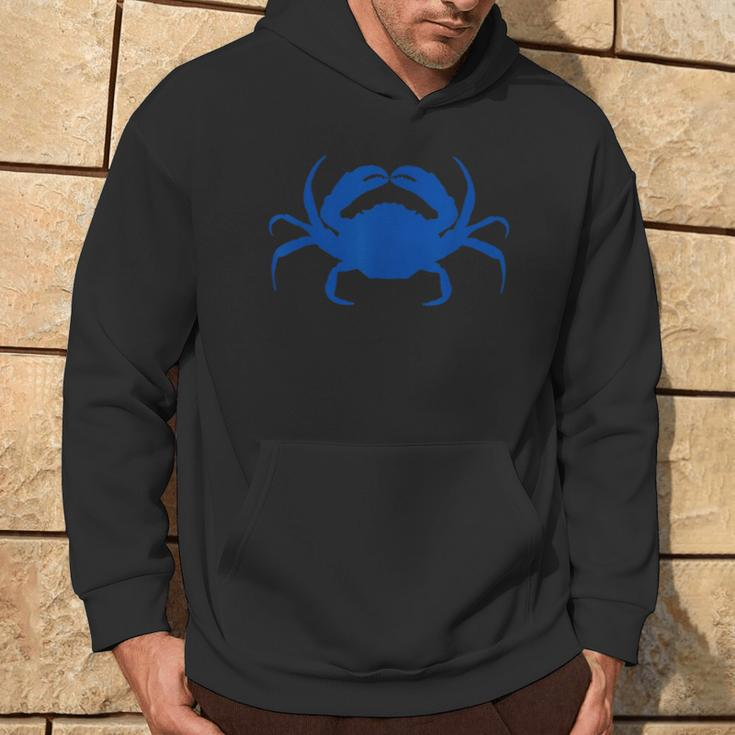 Blue Silhouette CrabCrab Hoodie Lifestyle