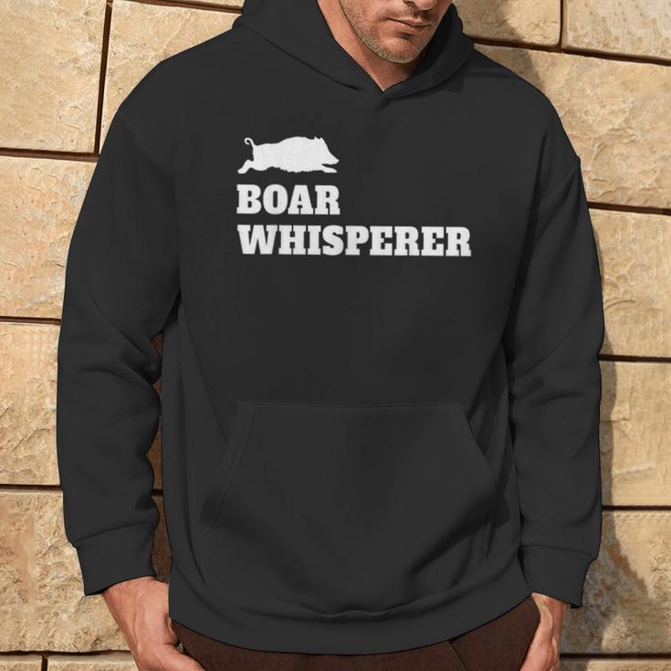 Boar Whisperer Hunting Season Wild Pigs Hog Hunters Hoodie Lifestyle