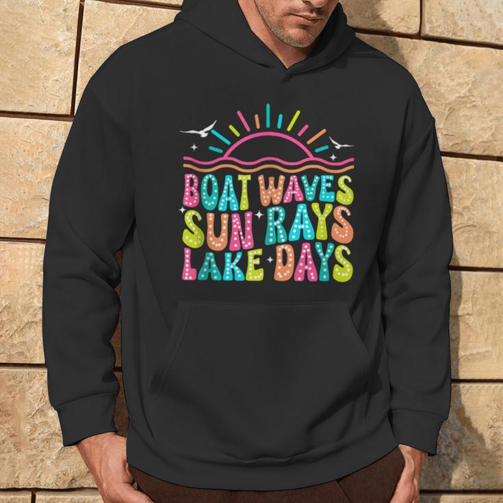 Boat Waves Sun Rays Lake Days Lake Life Summer Lake Hoodie Lifestyle