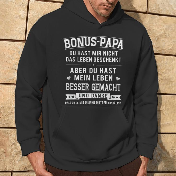 Bonus Papa Men’S Stepfather Leben Besser Gemacht German Text Hoodie Lebensstil