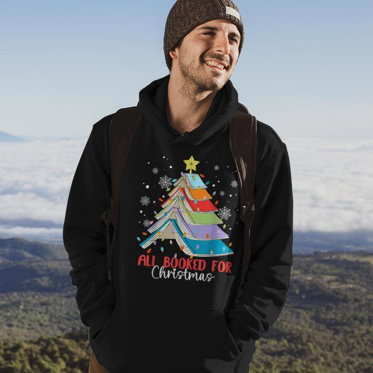 All Booked For Christmas Tree Lights Book Xmas Hoodie Lifestyle