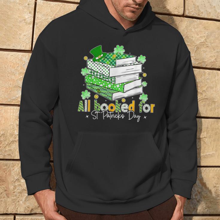 All Booked For St Patrick's Day Bookish Leprechaun Bookworm Hoodie Lifestyle