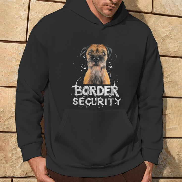 Border Security Border Terrier Dog Quote Vintage Hoodie Lifestyle