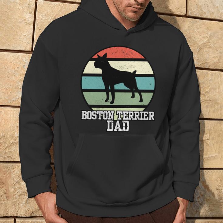 Boston Terrier Papa I Retro Boston Terrier Kapuzenpullover Lebensstil